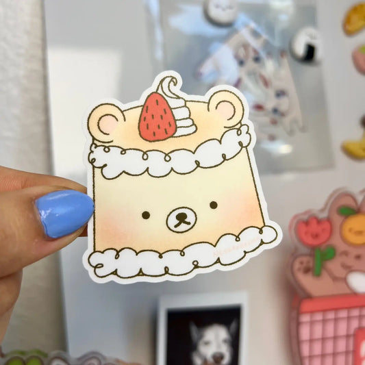 Nessakdesign • Bear Cake Vinyl Sticker