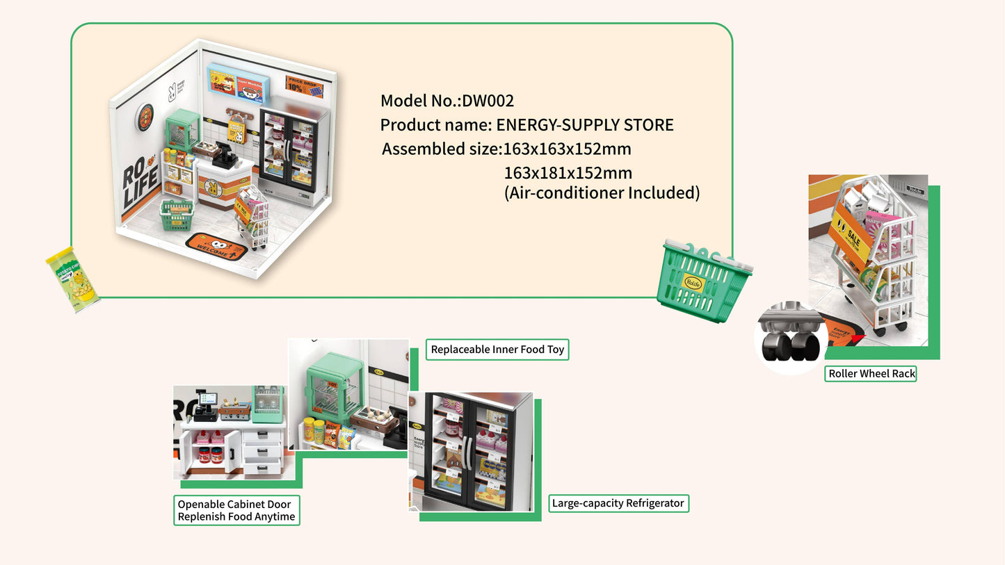 Rolife • DIY Kit Fruit Store Miniature House, Lights Up