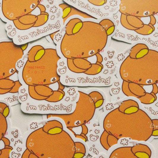 Tabetaaii • I'm Thinking Vinyl Sticker