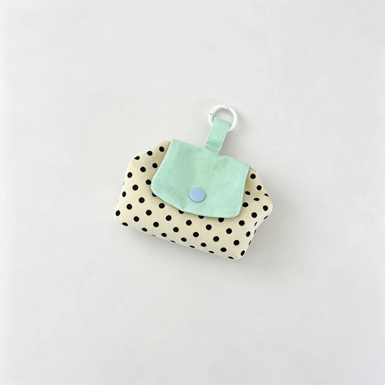 Polka Dot Coin Purse with Keychain