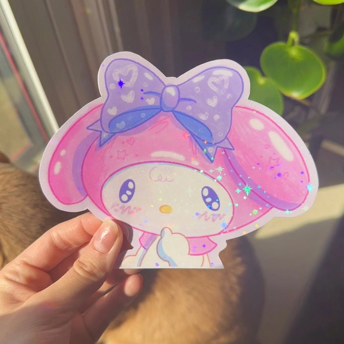 Uni & Umi • My Melody Window Peeker Sticker