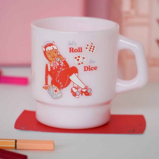 Cheerware • "Let's Roll the Dice" Vintage-Style Diner Mug