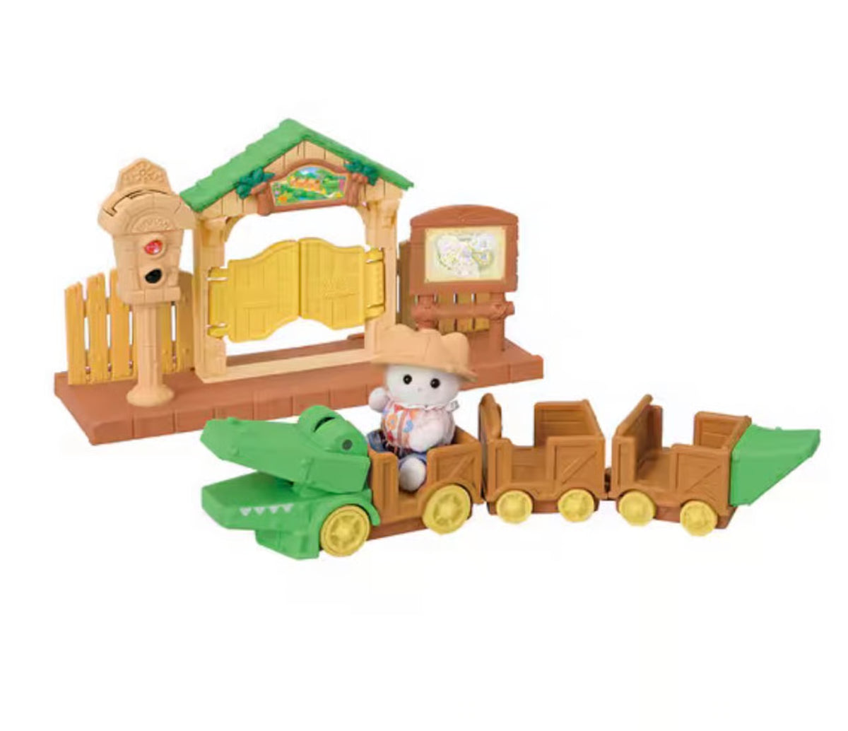 Calico Critters • Sylvanian Families, Exciting Crocodile Train, Imported Japan