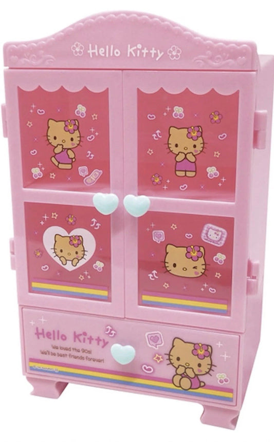 Sanrio • Tan Hello Kitty Mini Closet Chest Storage Box Desk Organizer, Imported Japan